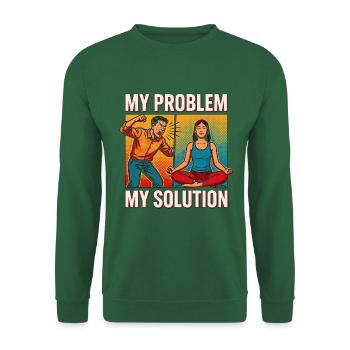 Yoga Instructor My Problem My Pictogram Mom Dad - Unisex Pullover - Grün - Vorne