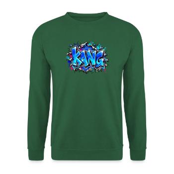 KANG in elektrisch blauem Graffiti! Killer-Name-Kunst - Unisex Pullover - Grün - Vorne