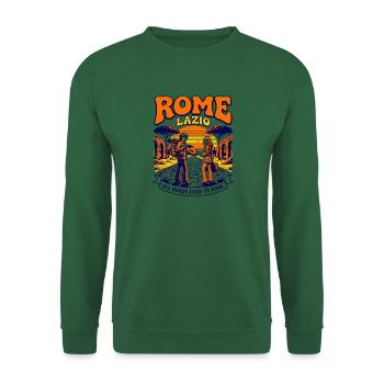 Retro Rome Lazio All Roads Lead To Rome - Unisex Pullover - Grün - Vorne