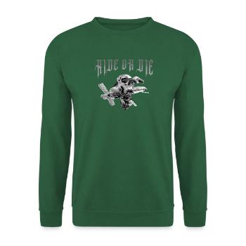 Skull_Ride_or_die - Unisex Pullover - Grün - Vorne
