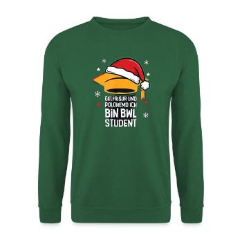 Gelfrisur Und Polohemd BWL Student Weihnachten - Unisex Pullover - Grün - Vorne