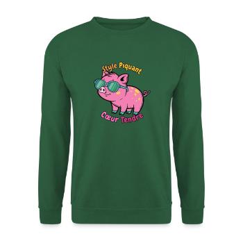 Heißes Schweinefleisch Zartes Herz - Unisex Pullover - Grün - Vorne