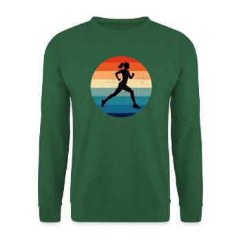 Geschenkidee für eine Running mit Running - Unisex Pullover - Grün - Vorne
