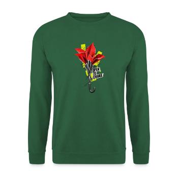 Origami Umbrella Open to Change - Unisex Pullover - Grün - Vorne