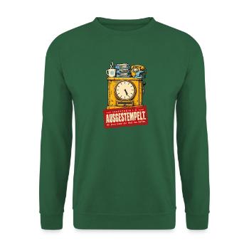 Ausgestempelt Sekretärin in Rente - Unisex Pullover - Grün - Vorne