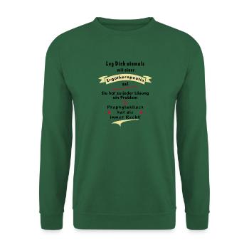 ergotherapeutin - leg dich niemals mit einer ergo  - Unisex Pullover - Grün - Vorne