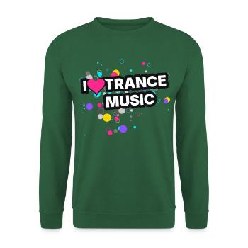 I Love Trance Music - Colour Splash - Unisex Pullover - Grün - Vorne