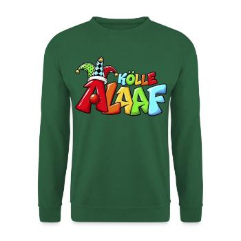 Kölle Alaaf – Buntes Comic Karneval Design mit Nar - Unisex Pullover - Grün - Vorne