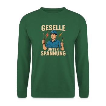 Geschenk zur bestandenen Elektriker-Gesellenprüfun - Unisex Pullover - Grün - Vorne