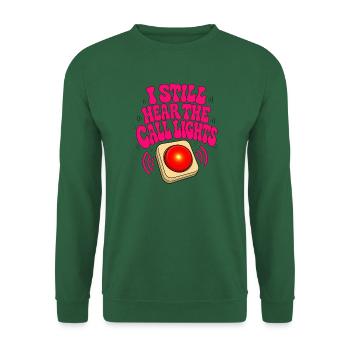 Call Lights Typografie Pflegekraft RN Krankenhaus - Unisex Pullover - Grün - Vorne
