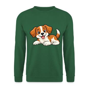 Frecher Comic-Hund - Unisex Pullover - Grün - Vorne