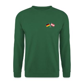 Deutschland & Österreich Flaggen - DACH - Unisex Pullover - Grün - Vorne