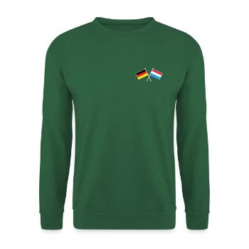 Deutschland & Luxemburg Flaggen - Verbundenheit - Unisex Pullover - Grün - Vorne
