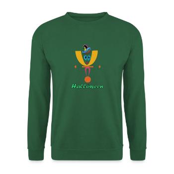Halloween-Clown-Logo mit Hut - Unisex Pullover - Grün - Vorne