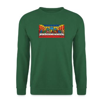 Pop-Art-Panel zum letzten Abendmahl - Unisex Pullover - Grün - Vorne