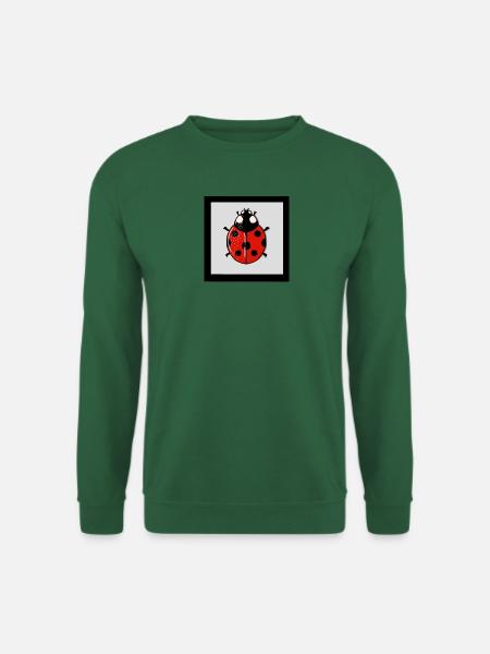Cartoon-rote Marienkäfer - Unisex Pullover - Grün