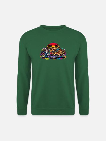 Palm Party DJ Pals - Unisex Pullover - Grün