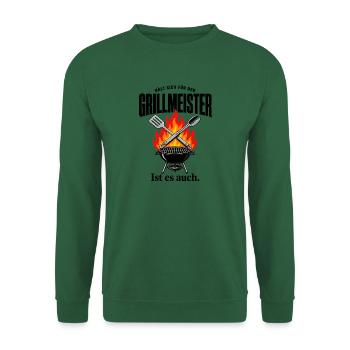 Grillmeister Feuerdesign - Unisex Pullover - Grün - Vorne