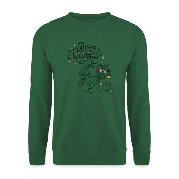 Weihnachtshuhn - Unisex Pullover - Grün - Vorne