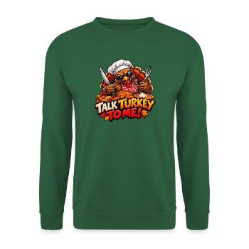 Wütender Truthahn – Der König des Thanksgiving - Unisex Pullover - Grün - Vorne