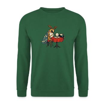 Motte am Licht - Unisex Pullover - Grün - Vorne