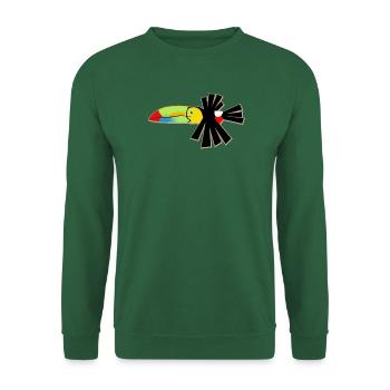 Schrulliger Kielschnabel-Tukan - Unisex Pullover - Grün - Vorne