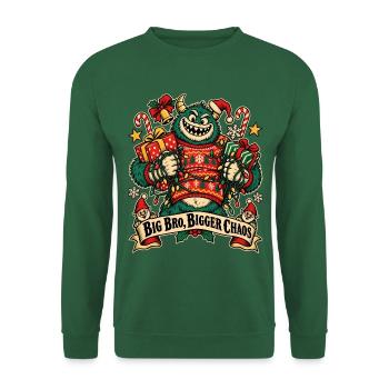 Christmas Monster Big Bro Bigger Chaos - Unisex Pullover - Grün - Vorne