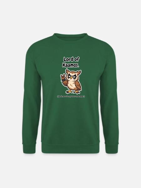 Herr von Kaamos Schwarzmetall-Eule - Unisex Pullover - Grün