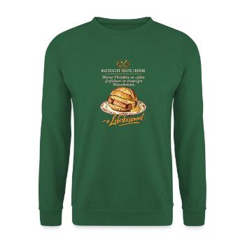 Bayerische Haute Cuisine Leberkassemmel - Unisex Pullover - Grün - Vorne