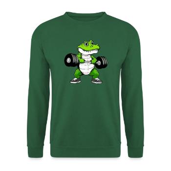 Fitness Krokodil - Unisex Pullover - Grün - Vorne
