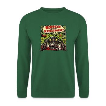 Koffein ist eine Katastrophe – Horror-Ameise Retro - Unisex Pullover - Grün - Vorne