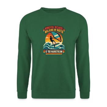 Wingfoil Because Walking On Water - Unisex Pullover - Grün - Vorne