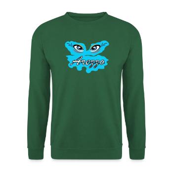 Arezza Blue Eyes-Logo auf Splash - Unisex Pullover - Grün - Vorne