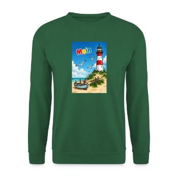 EG Moin Leuchtturm Urlaub Boot Meer Sand Maritim - Unisex Pullover - Grün - Vorne