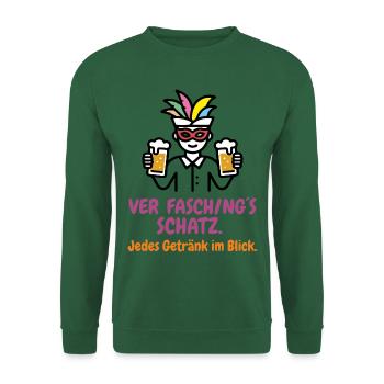 Ver-Fasching´s-Schatz: Da entgeht kein Getränk - Unisex Pullover - Grün - Vorne