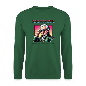 Kant – Use Your Own Brain - Unisex Pullover - Grün - Vorne