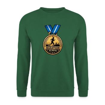 Marathon Medaillon Lauf-Sieg Design - Unisex Pullover - Grün - Vorne