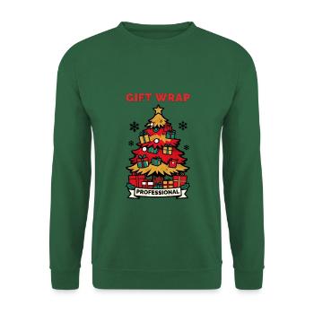 Weihnachtsbaum von Gift Wrap Pro - Unisex Pullover - Grün - Vorne