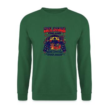 Helsinki Finland Merry Christmas Hyvää Joulua - Unisex Pullover - Grün - Vorne