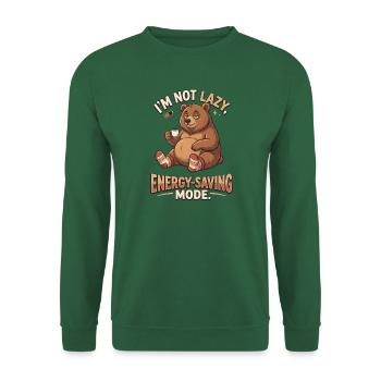 Bear im Energiesparmodus - Unisex Pullover - Grün - Vorne