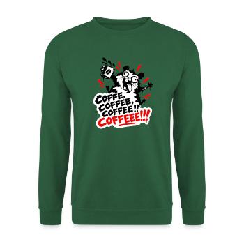 Der Kaffeehamster - Kaffee, Kaffee, Kaffee! - Unisex Pullover - Grün - Vorne
