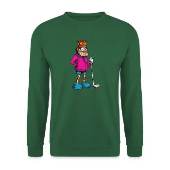 Könige Golf / Golfspieler König - Unisex Pullover - Grün - Vorne