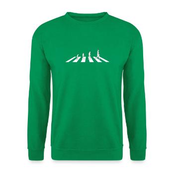 Die Evolution am Zebrastreifen - Abbey Road - Unisex Pullover - Kelly Green - Vorne