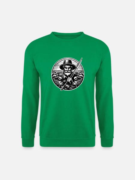 Angler Logo - Unisex Sweatshirt - kelly green