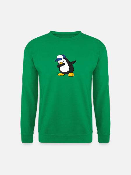 Penguin Dabbing Dab Pinguin - Unisex Pullover - Kelly Green