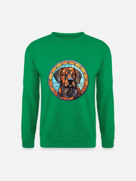 Berger de Beauce Hunderasse Buntglas bunt - Unisex Pullover - Kelly Green