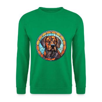 Berger de Beauce Hunderasse Buntglas bunt - Unisex Pullover - Kelly Green - Vorne