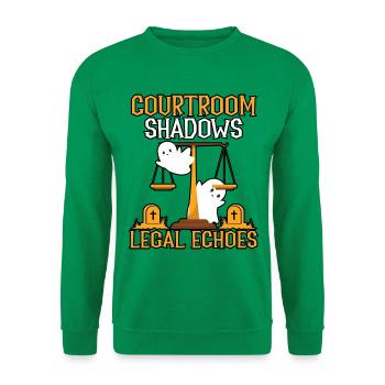 Gerichtssaal Schatten Juristische Echos Anwalt Hal - Unisex Pullover - Kelly Green - Vorne