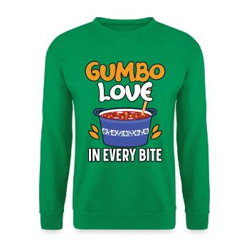 Gumbo-Liebhaber Foodie Louisiana Essen Cajun-Küche - Unisex Pullover - Kelly Green - Vorne