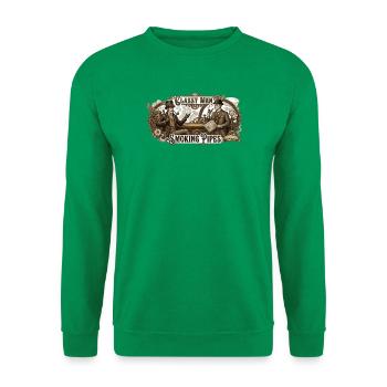 Classy_Men_Smoking_Pipes - Unisex Pullover - Kelly Green - Vorne